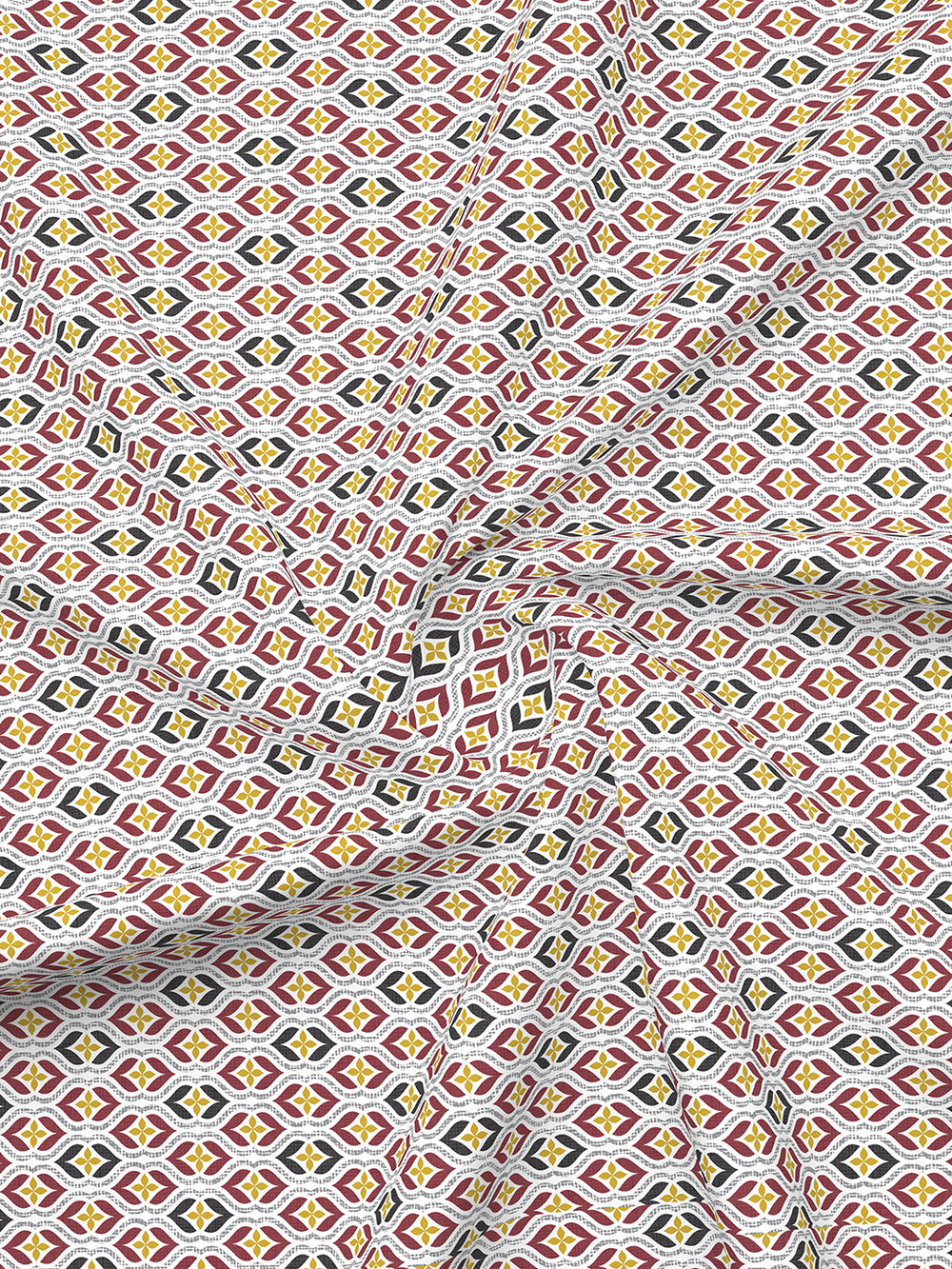 Aura Microfibre 110 GSM Multicolor Ethnic 1 Double Size Bedsheet with 2 Pillow Covers