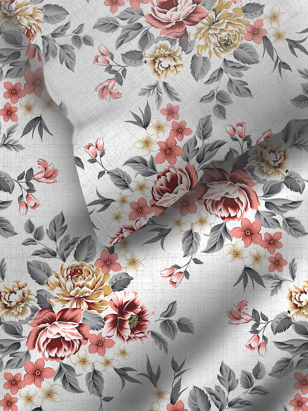 Argos 225 CVC Multicolor Floral 1 King Size Bedsheet with 2 Pillow Covers