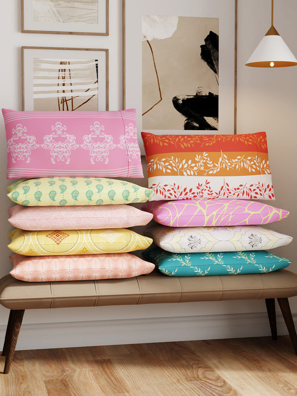 Ivy Microfibre 125 GSM Teal Ethnic 1 Double Size Bedsheet with 2 Pillow Covers