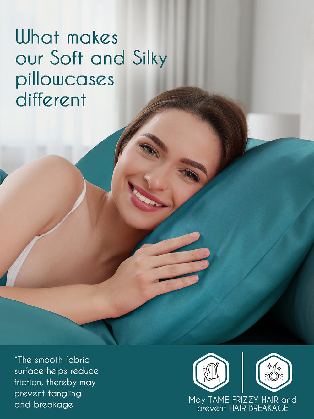 Micro Silky Satin 85 GSM Blue Pillow Covers - Pack of 2