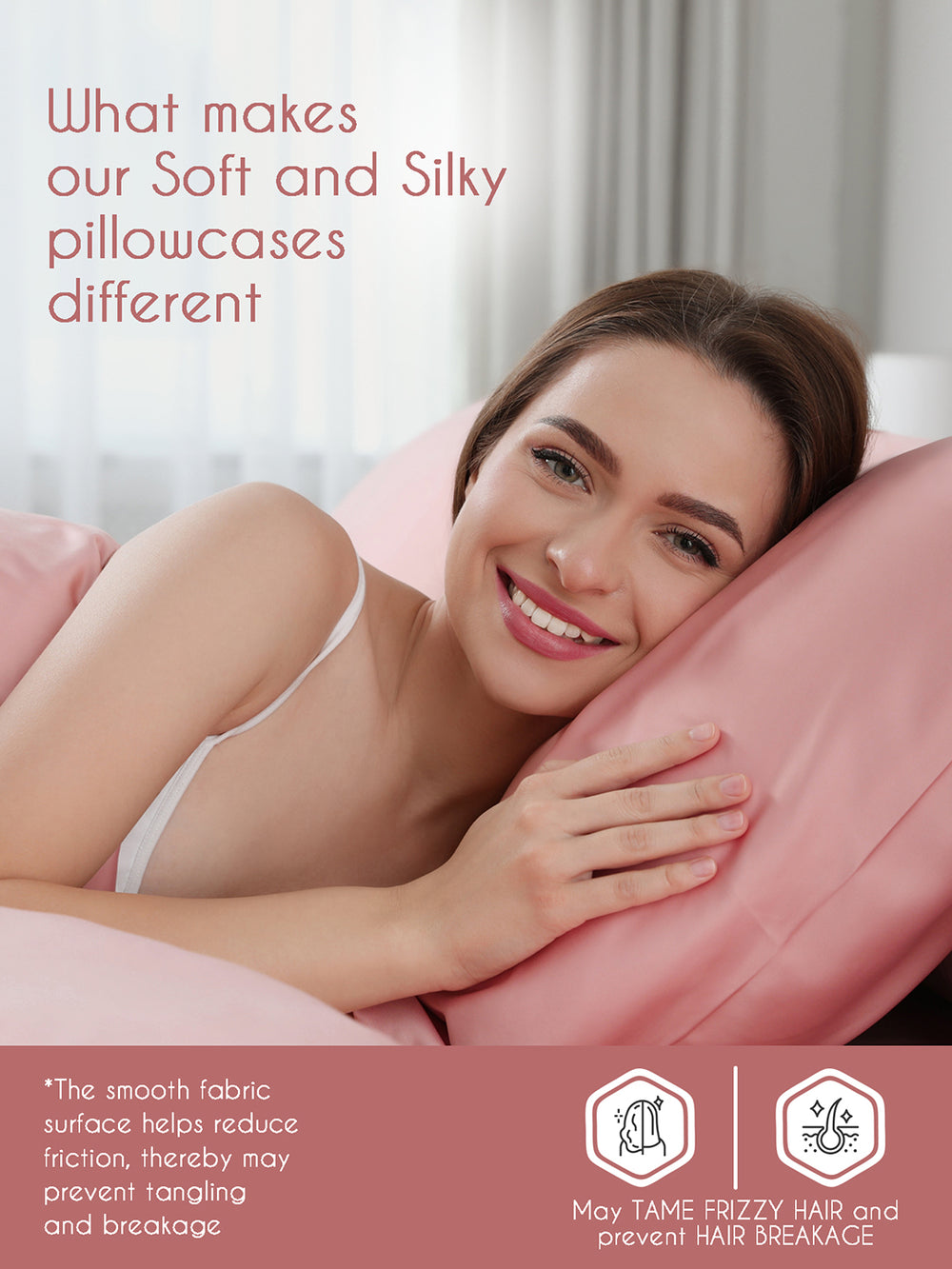 Micro Silky Satin 85 GSM Pink Pillow Covers - Pack of 2