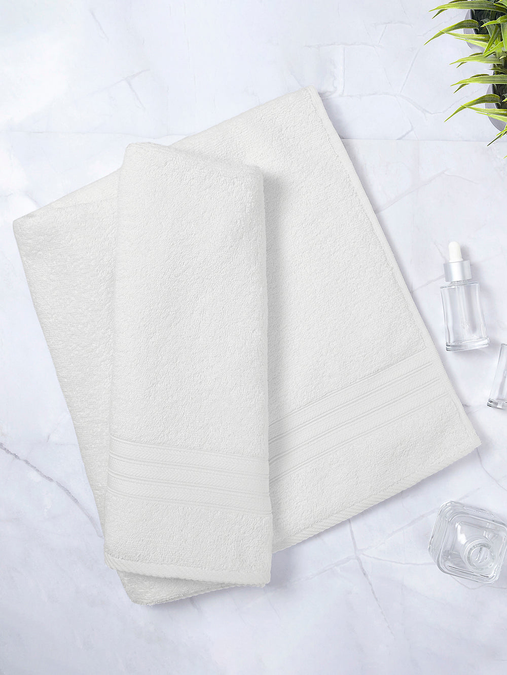Be Bold 450 GSM 100% Cotton White Large Towel - Pack of 1