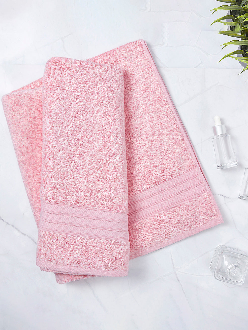 Be Bold 450 GSM 100% Cotton Light Pink Large Towel - Pack of 1