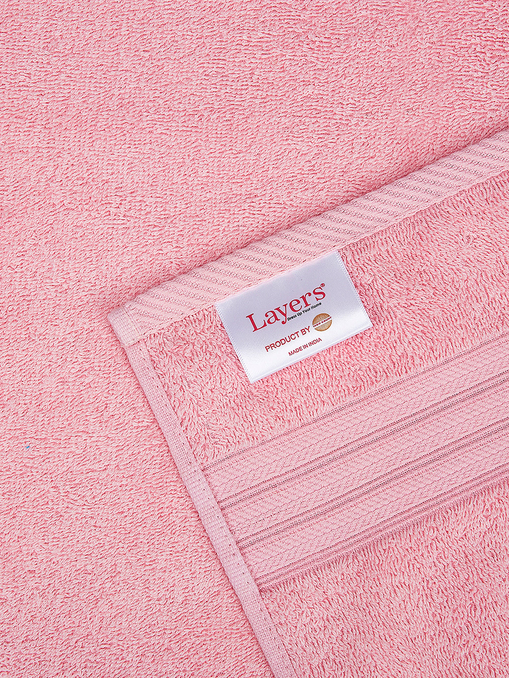 Be Bold 450 GSM 100% Cotton Light Pink Large Towel - Pack of 1