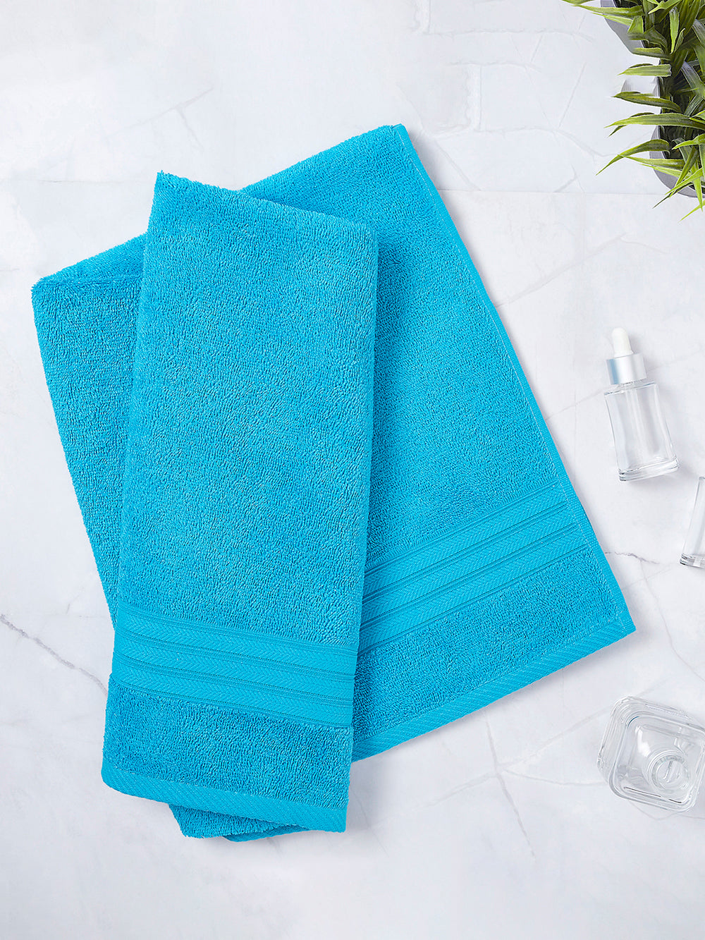 Be Bold 450 GSM 100% Cotton Blue Large Towel - Pack of 1