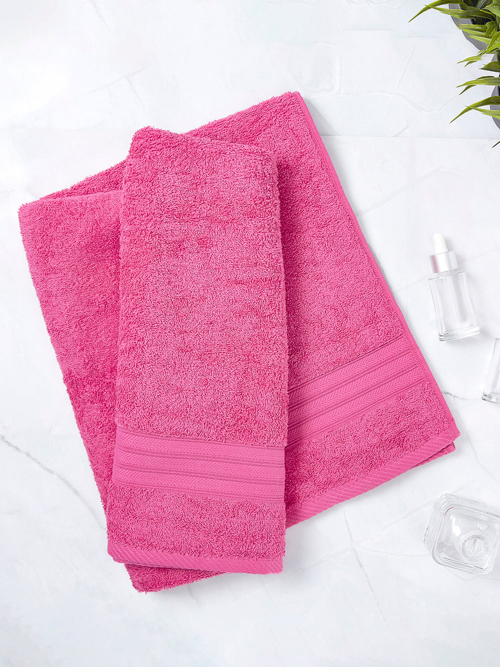 Be Bold 450 GSM 100% Cotton Pink Large Towel - Pack of 1