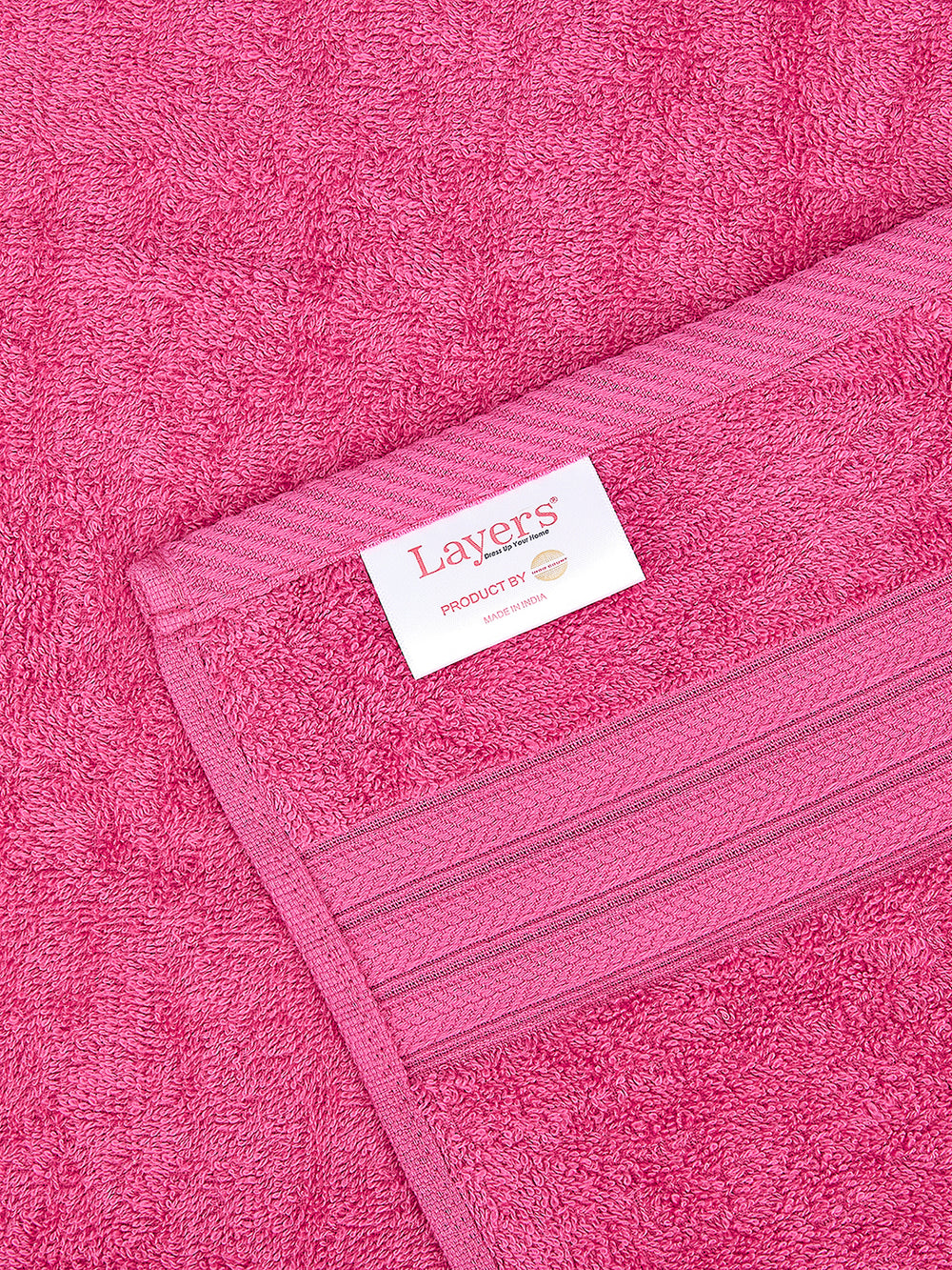 Be Bold 450 GSM 100% Cotton Pink Large Towel - Pack of 1