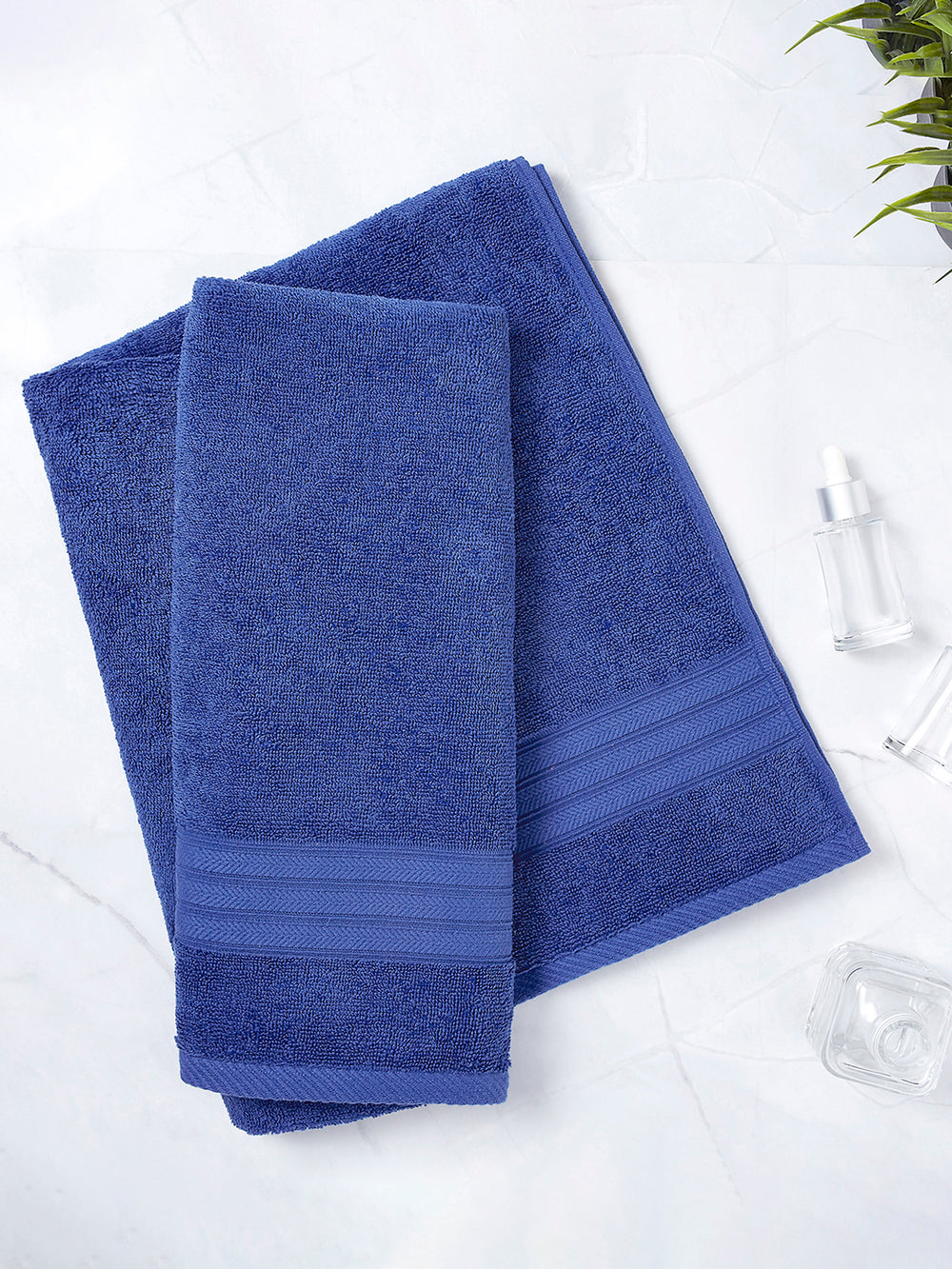 Be Bold 450 GSM 100% Cotton Blue Large Towel - Pack of 1