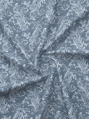 Forever 100% Cotton 120 TC Grey Ethnic Print Double Bedsheet with 2 Pillow Covers