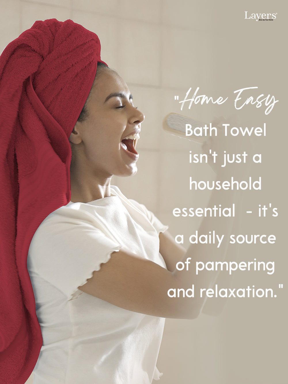 Home Easy 100% Cotton 450 GSM Pink Bath Towel - Pack of 1
