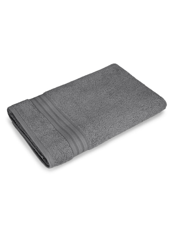 Home Easy 100% Cotton 450 GSM Grey Bath Towel - Pack of 1