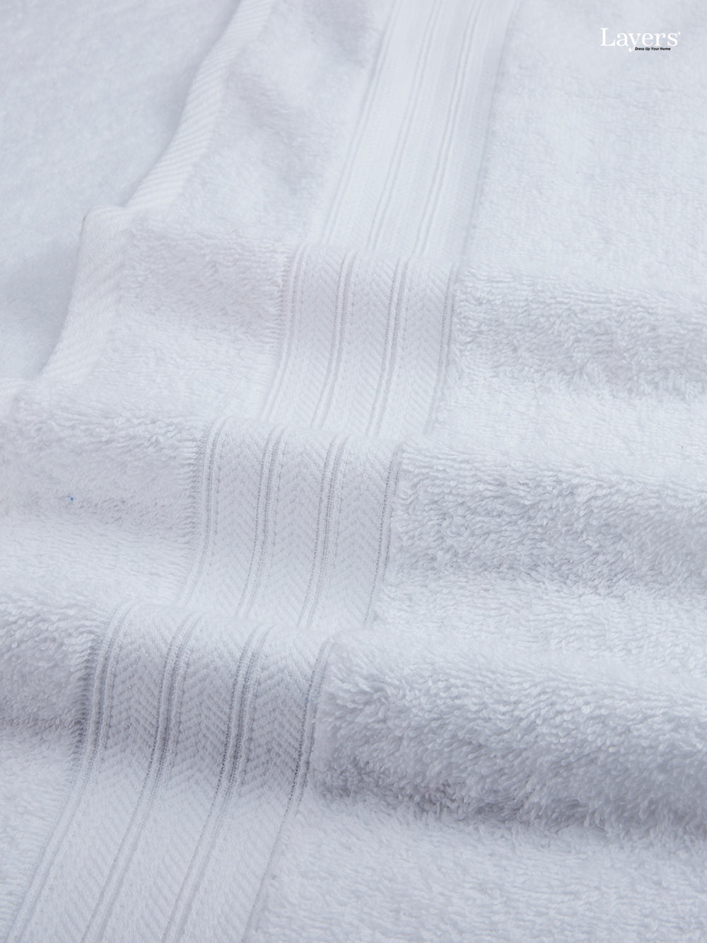 Be Bold 100% Cotton 450 GSM White Solid Bath Towel - Pack of 1