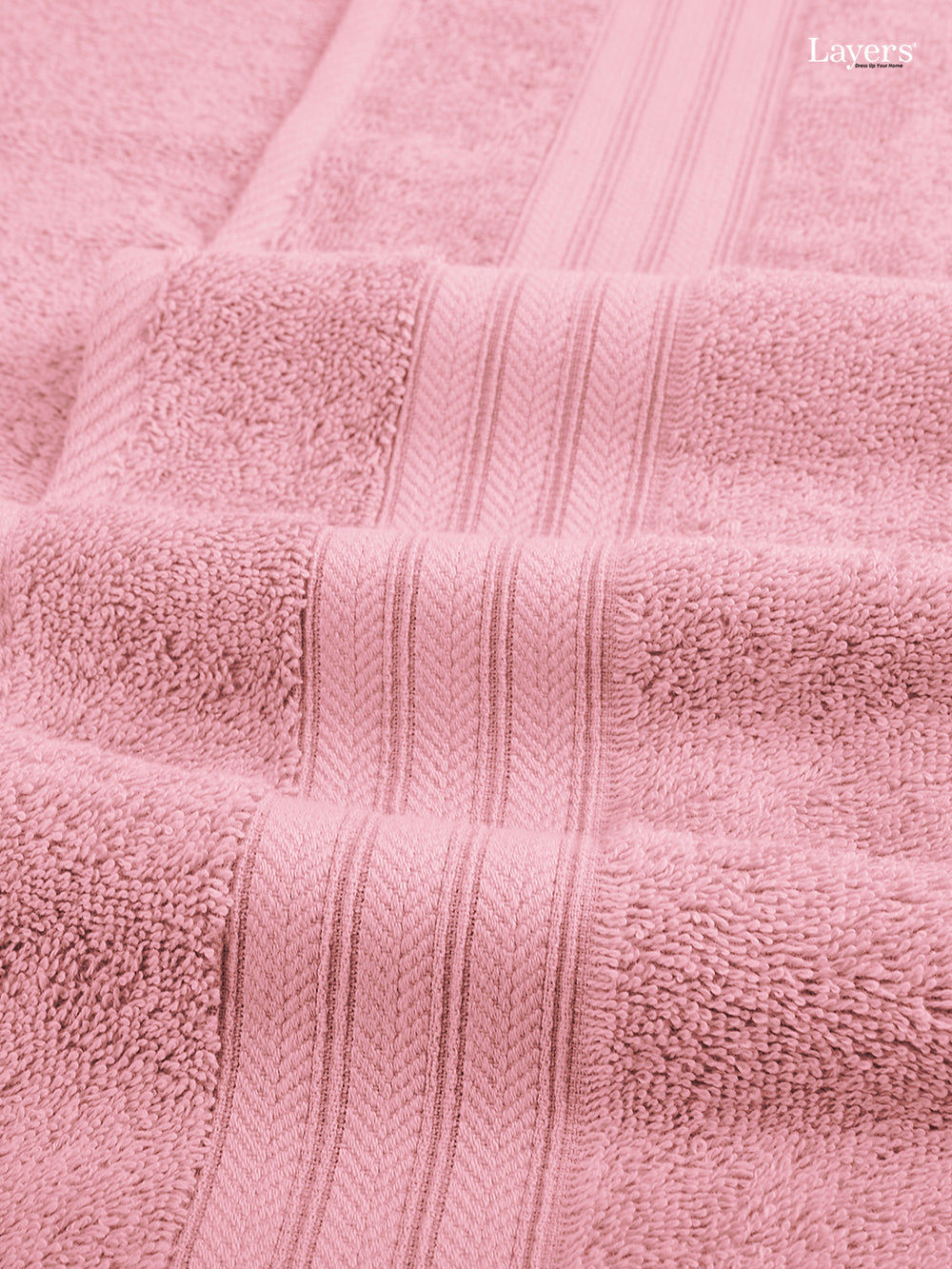 Be Bold 100% Cotton 450 GSM Pink Solid Bath Towel - Pack of 1