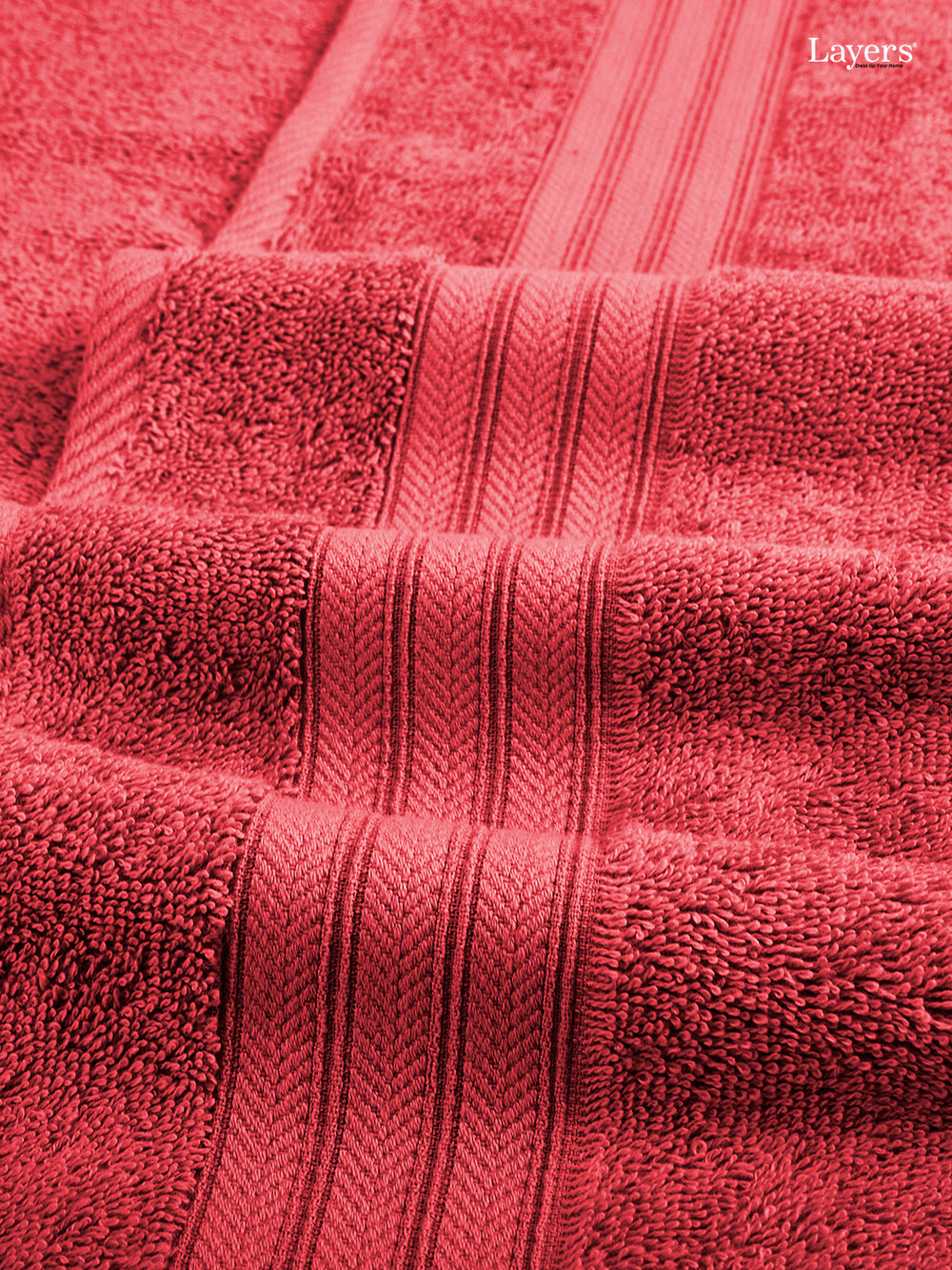 Be Bold 100% Cotton 450 GSM Pink Solid Bath Towel - Pack of 1