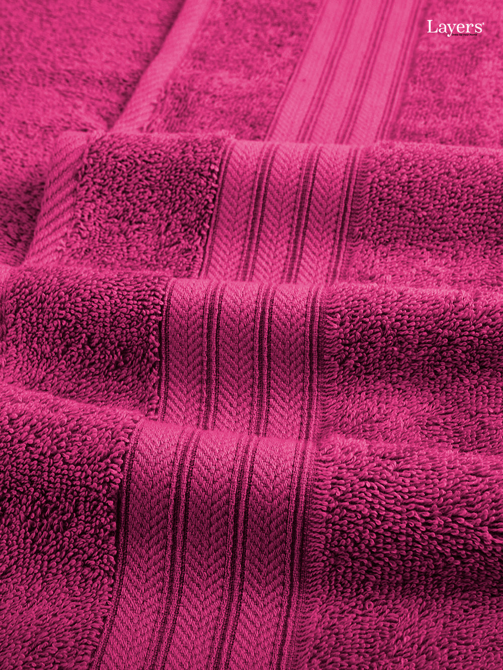 Be Bold 100% Cotton 450 GSM Pink Solid Bath Towel - Pack of 1