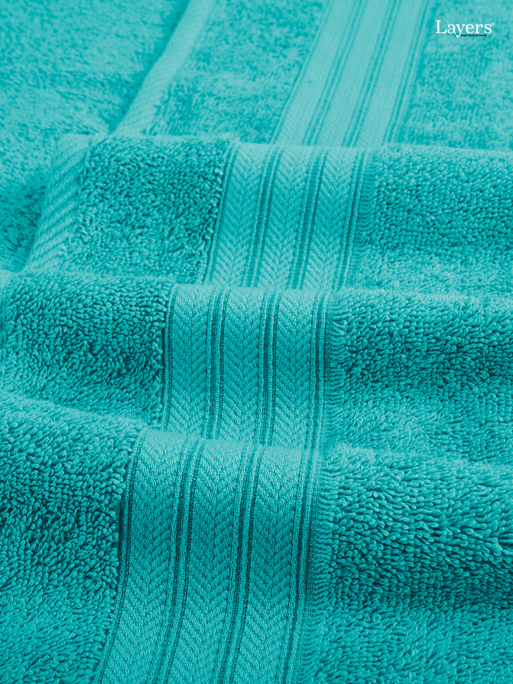 Be Bold 100% Cotton 450 GSM Blue Solid Bath Towel - Pack of 1