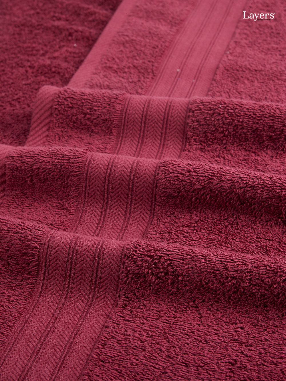Be Bold 100% Cotton 450 GSM Purple Solid Bath Towel - Pack of 1