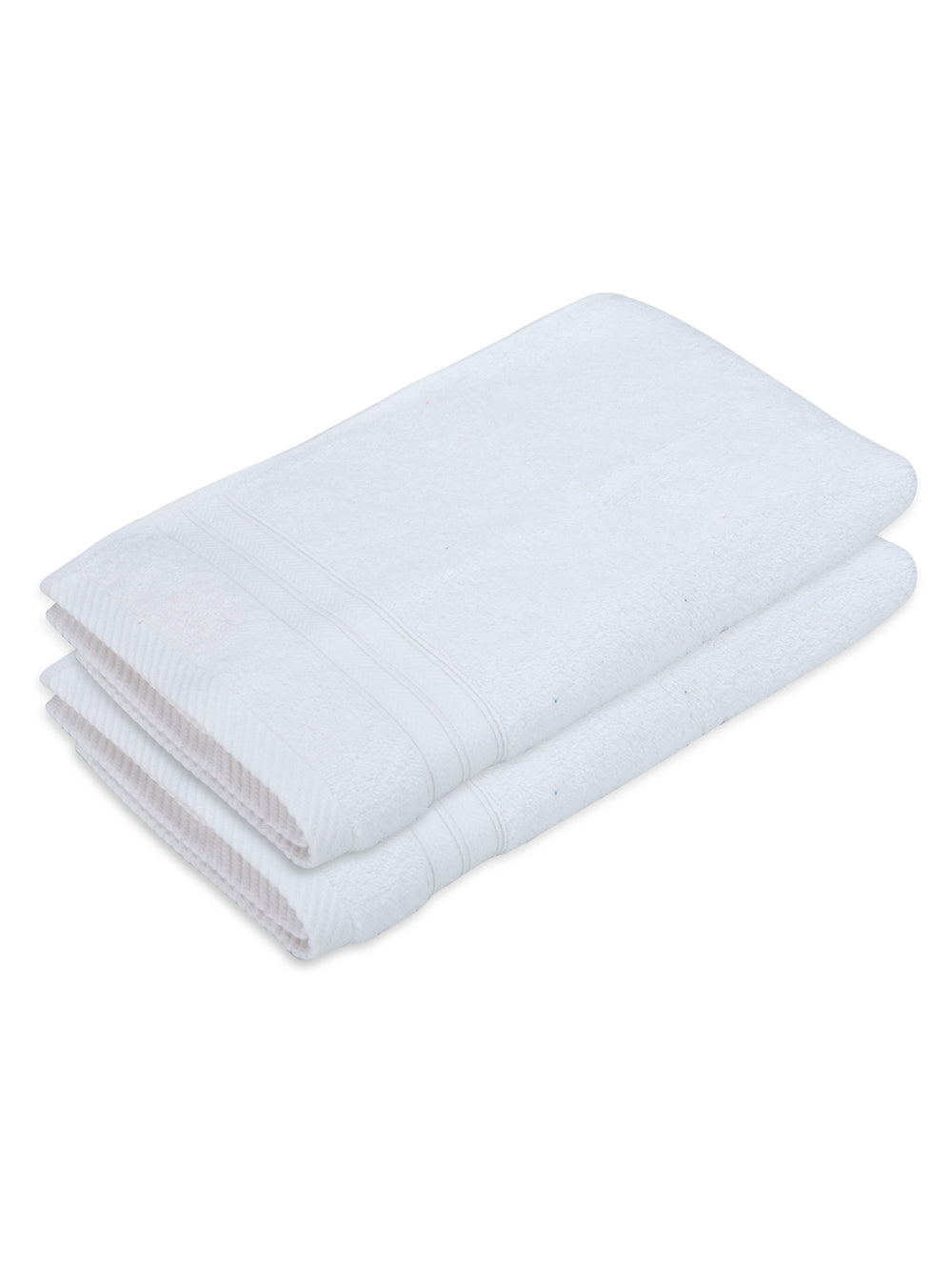 Be Bold 100% Cotton 450 GSM White Solid Hand Towels - Set of 2