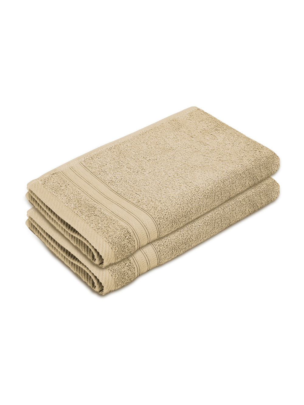Be Bold 100% Cotton 450 GSM Cream Solid Hand Towels - Set of 2