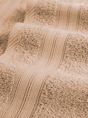 Be Bold 100% Cotton 450 GSM Beige Solid Hand Towels - Set of 2