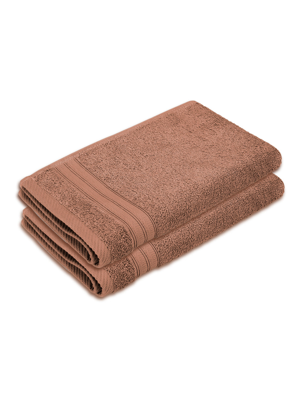 Be Bold 100% Cotton 450 GSM Brown Solid Hand Towels - Set of 2