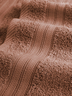 Be Bold 100% Cotton 450 GSM Brown Solid Hand Towels - Set of 2