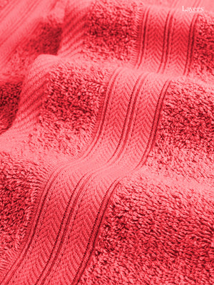Be Bold 100% Cotton 450 GSM Pink Solid Hand Towels - Set of 2