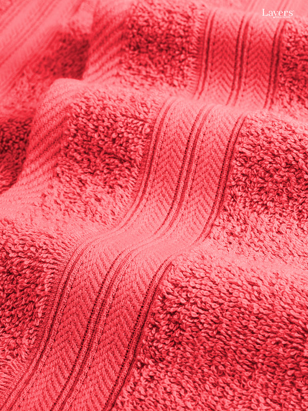 Be Bold 100% Cotton 450 GSM Pink Solid Hand Towels - Set of 2