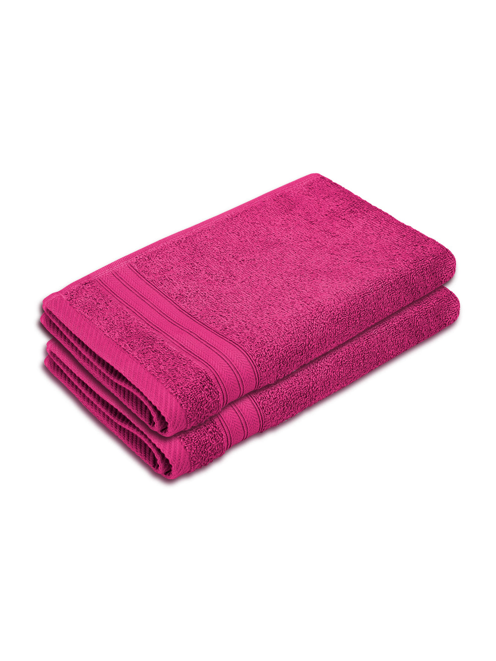 Be Bold 100% Cotton 450 GSM Pink Solid Hand Towels - Set of 2