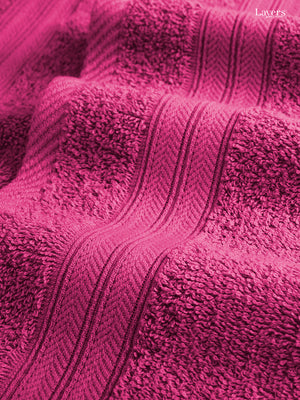 Be Bold 100% Cotton 450 GSM Pink Solid Hand Towels - Set of 2