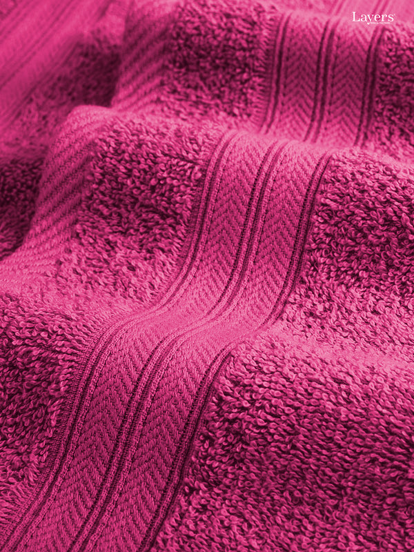 Be Bold 100% Cotton 450 GSM Pink Solid Hand Towels - Set of 2