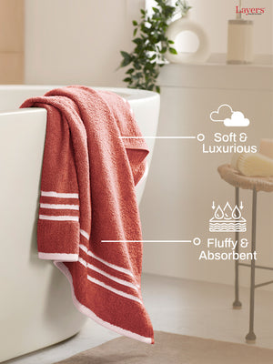 Tuscany 100% Cotton 380 GSM Brown Solid Bath Towel - Pack of 1