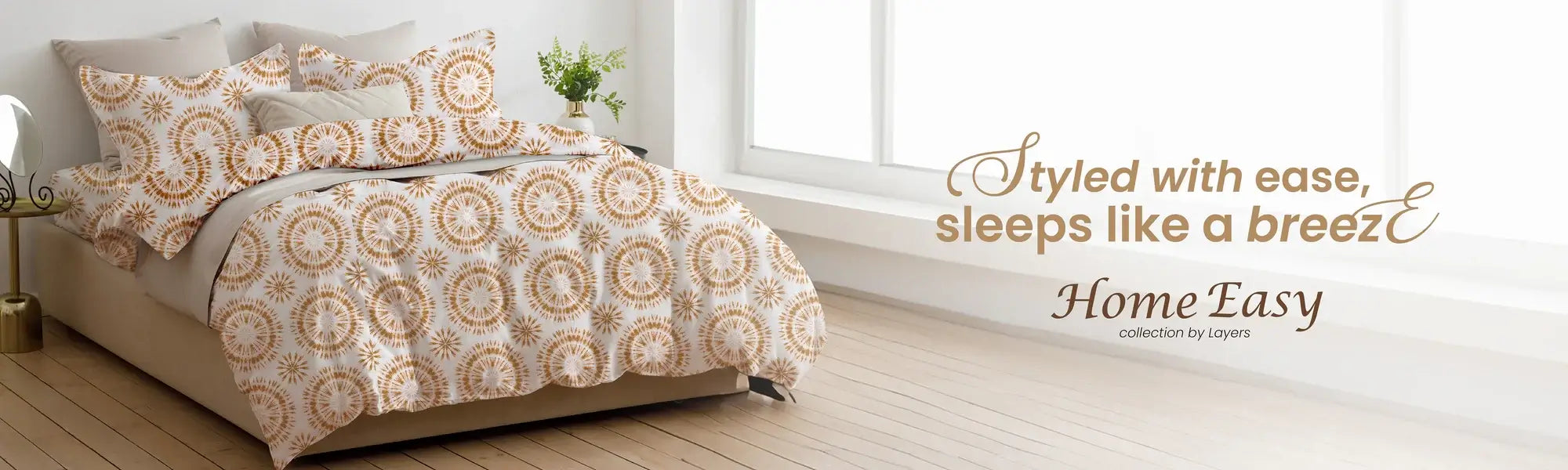 Layers India home linen banner – premium bedding and towels